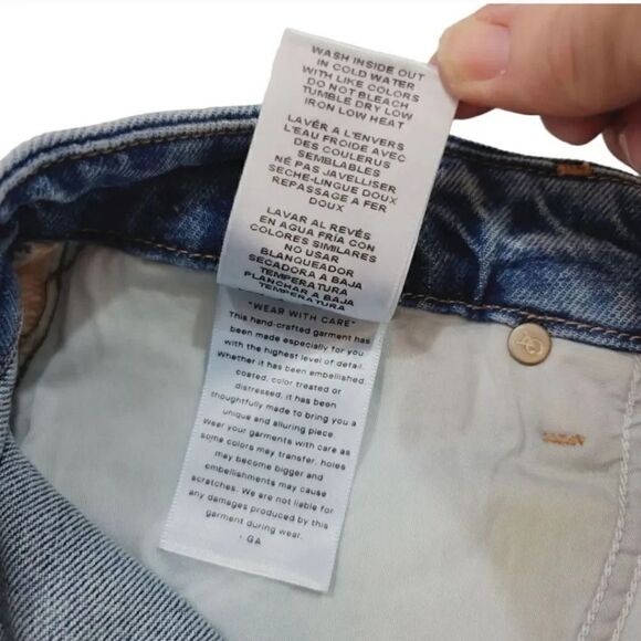 NEW Good American Good Classic Twisted Slit Split Ankle Denim Med Wash Size 8/29 - Picture 10 of 12